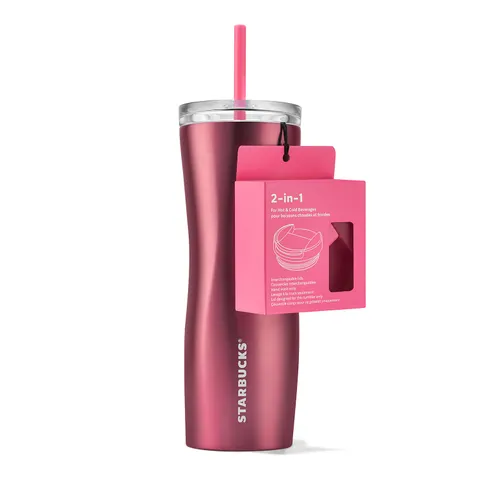 Tumbler Dual Lid Twist Pink — Starbucks