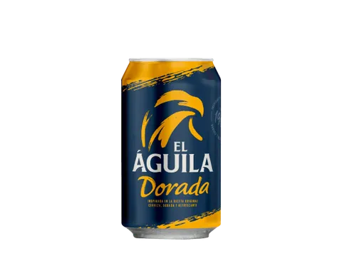 Lata cerveza El Águila Dorada 1900 — Telepizza