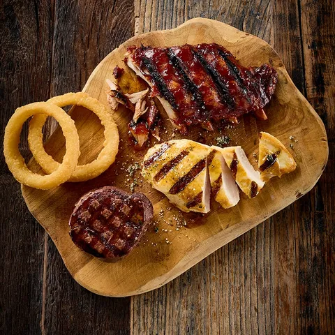 Route 66 / BBQ platter — Bone's