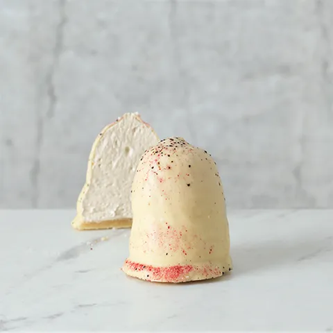 Flødebolle med hvid chokolade og lakrids — Lagkagehuset