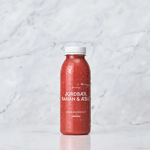 Smoothie: Jordbær & Banan, 330 ml — Lagkagehuset