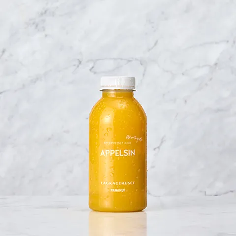 Koldpresset juice 400ml: Appelsin — Lagkagehuset