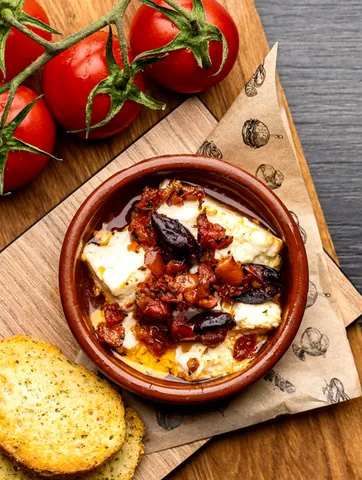 Baked feta cheese — Pincho Nation