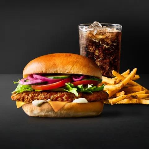 Brioche Fried Chicken Cheese & Bacon Menu — Sunset Boulevard