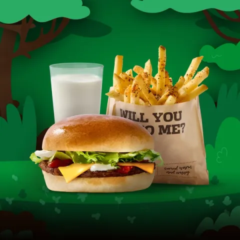 Børnemenu med Kids Cheeseburger — Sunset Boulevard