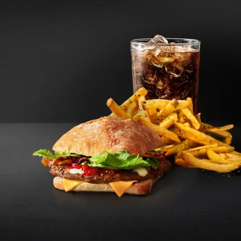 Snackburger Cheese & Bacon Menu — Sunset Boulevard