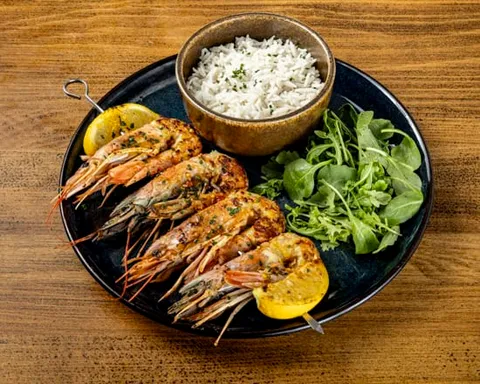 Brochette de crevettes — Au Bureau