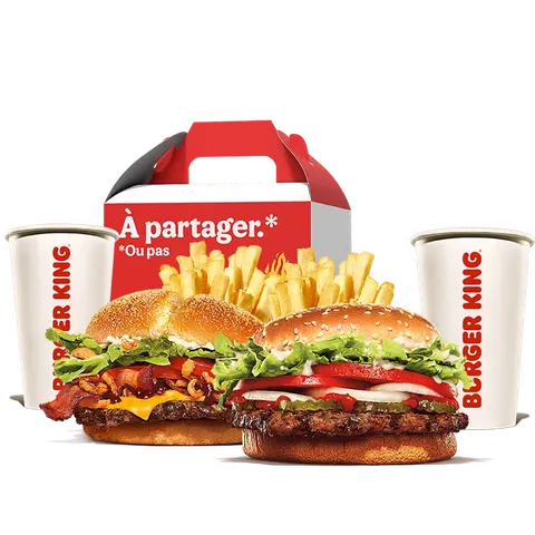 2 Menus + 1 Kingbox — Burger King