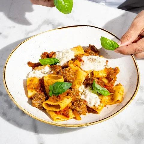 Paccheri Salsiccia — Del Arte
