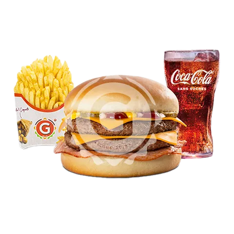 Menu Double Cheese Bacon — G La Dalle