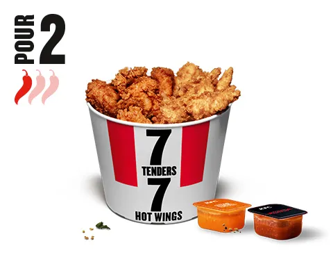 Bucket 7 Tenders® + 7 Hot Wings® — KFC