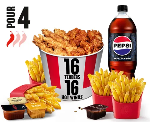 Menu 16 Tenders® + 16 Hot Wings® — KFC