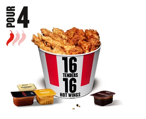 Bucket 16 Tenders® + 16 Hot Wings® — KFC