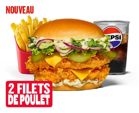 Menu Cornichon Burger Double Filet — KFC