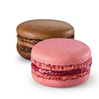 Duo macarons saveur chocolat et saveur framboise — McDonald's