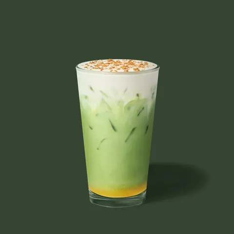 Apple Crumble Iced Matcha Latte — Starbucks