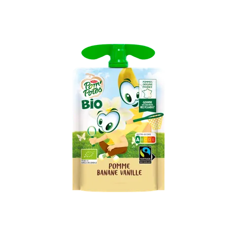 Pom’Potes Bio sans sucres ajoutés 90 gr Pomme banane vanille — Subway