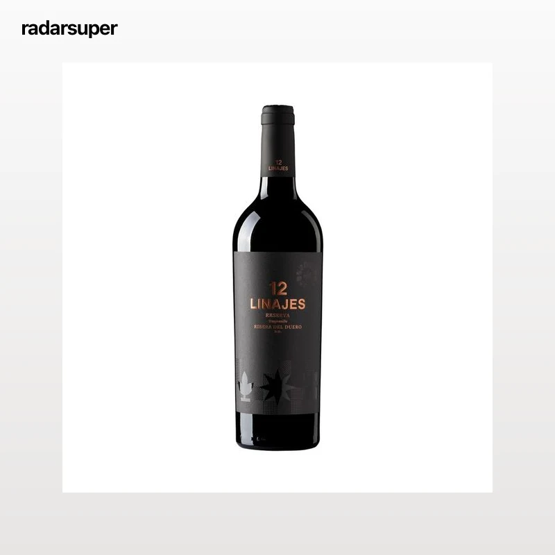 LOS 12 LINAJES  Vino tinto reserva con D.O. Ribera del Duero LOS 12 LINAJES botella de 75 cl.