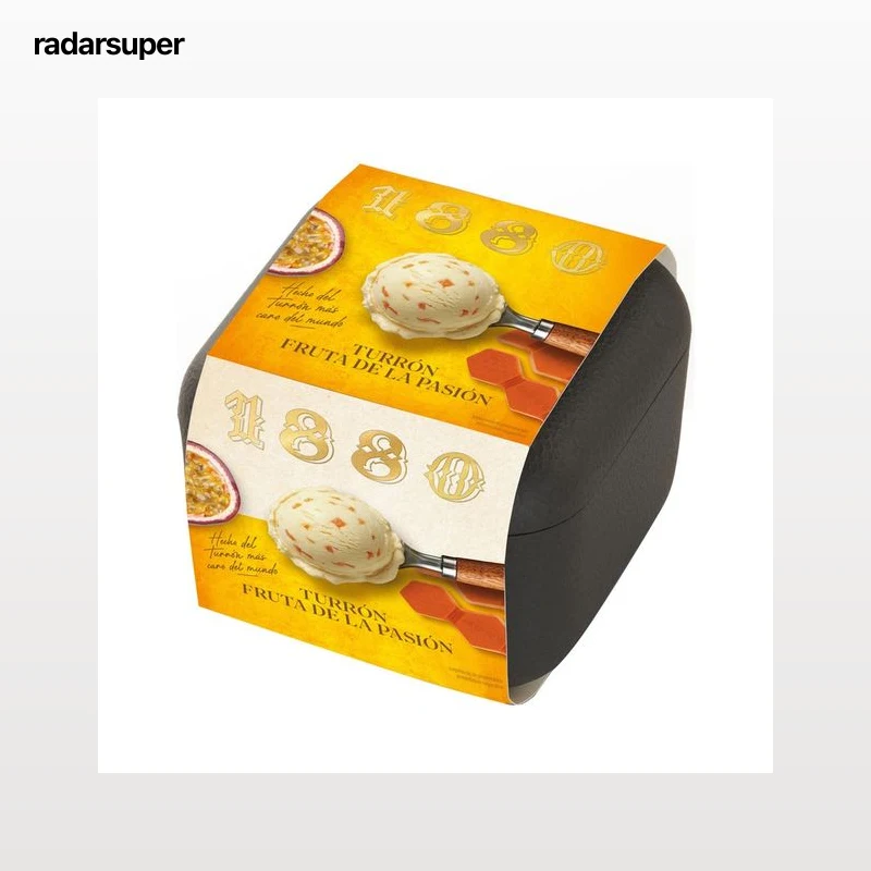 1880 Tarrina de helado de turrón con fruta de la pasión 430 ml.