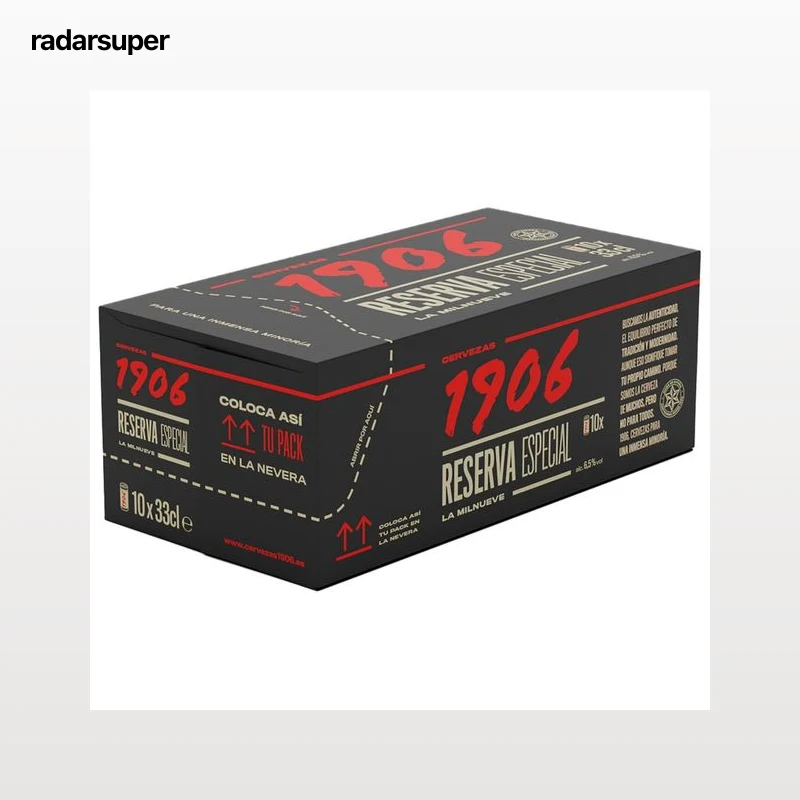 1906 Cerveza pack de 10 latas de 33 cl.