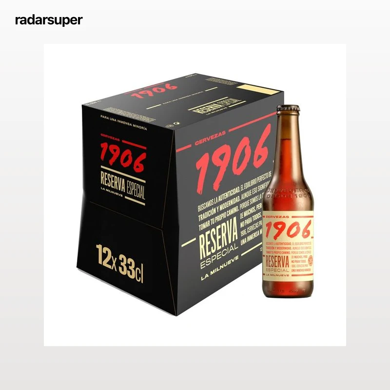 1906 Cervezas Reserva Especial pack de 12 botellines de 33 cl.