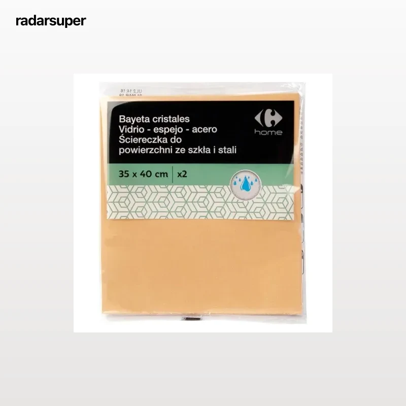 2 Bayetas de cristales  Carrefour   - Beige