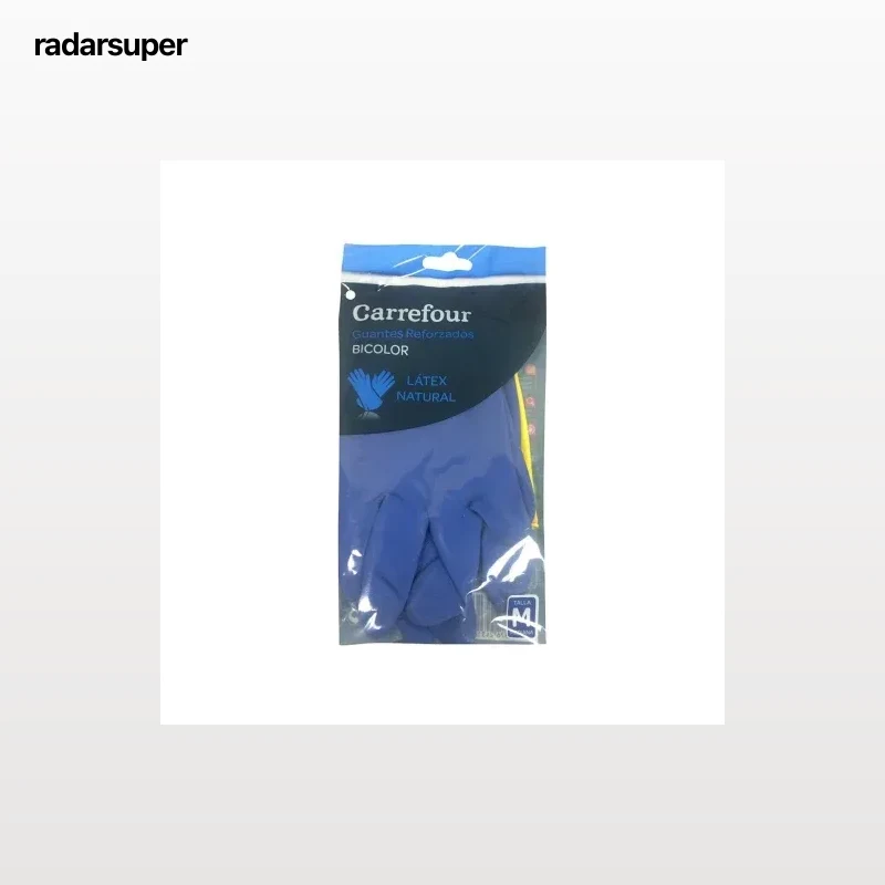 2 Guantes reforzados de Látex Carrefour  M - Bicolor