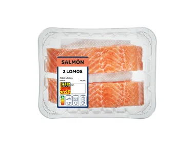 2 porciones de salmón