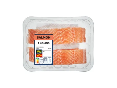 2 porciones de salmón