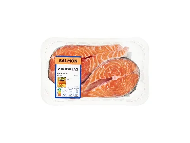 2 rodajas de salmón