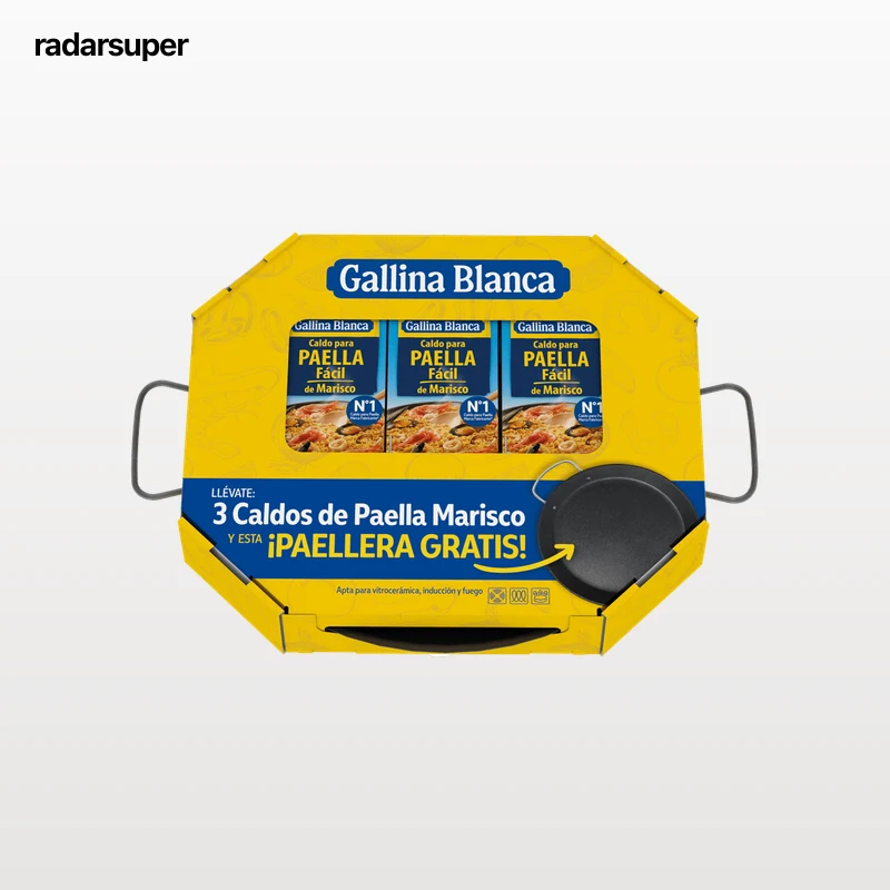 3 caldos para paella + paellera gratis