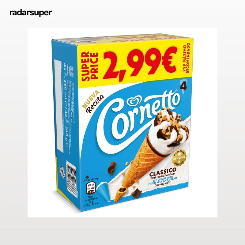 Cornetto 4 x 60 g