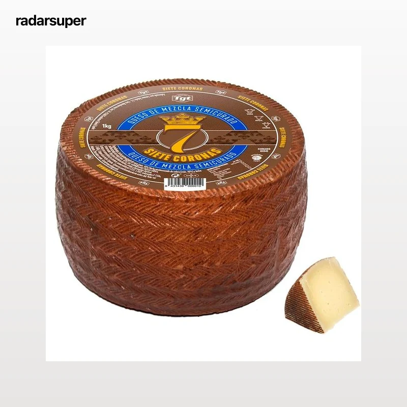 7 CORONAS Queso mezcla semicurado. - Trozo