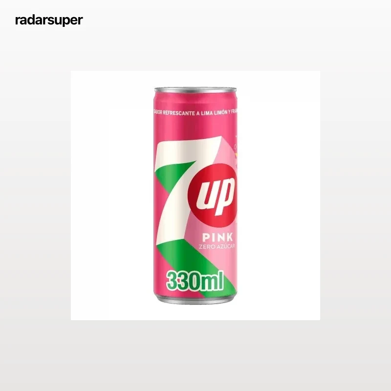 7UP Zero pink lemonade lata 33 cl.