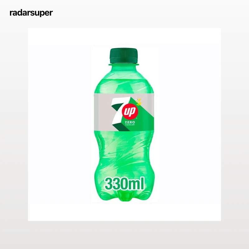 7UP Zero Refresco de lima limón sin azúcar botella de 330 ml.