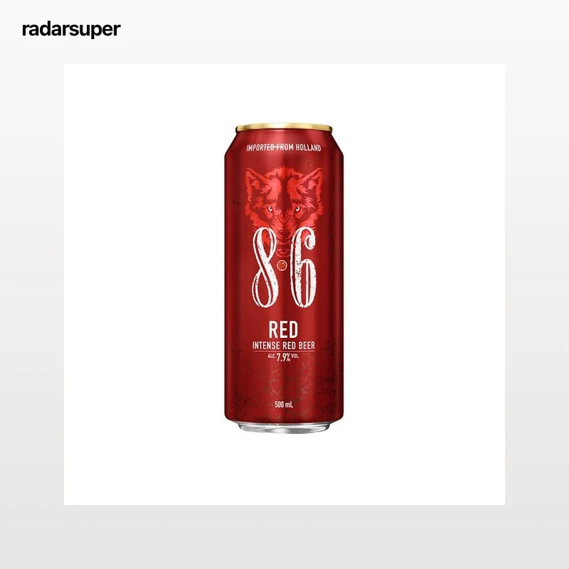 8.6 Cerveza Intense Red. lata 50 cl.