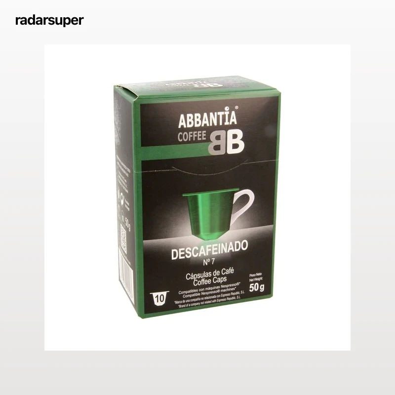 ABBANTIA Café en cápsulas compostables descafeinado nº7, 10 uds.