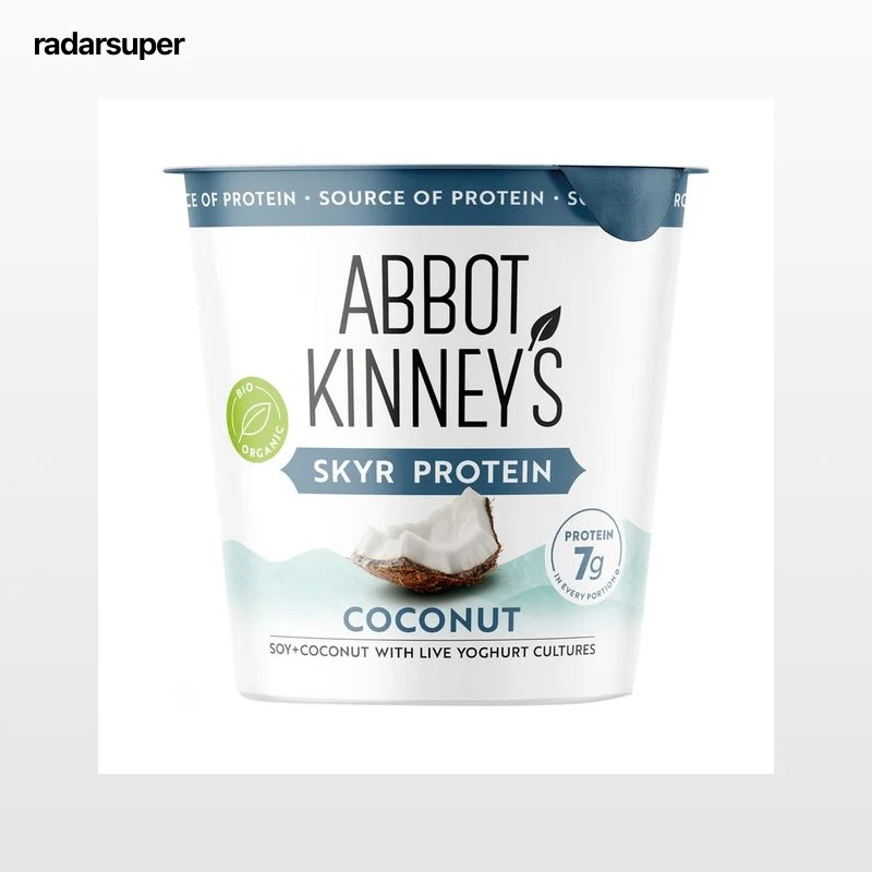 ABBOT KINNEY´S Postre estilo skyr de soja y coco con proteina, sabor natural 300 g.