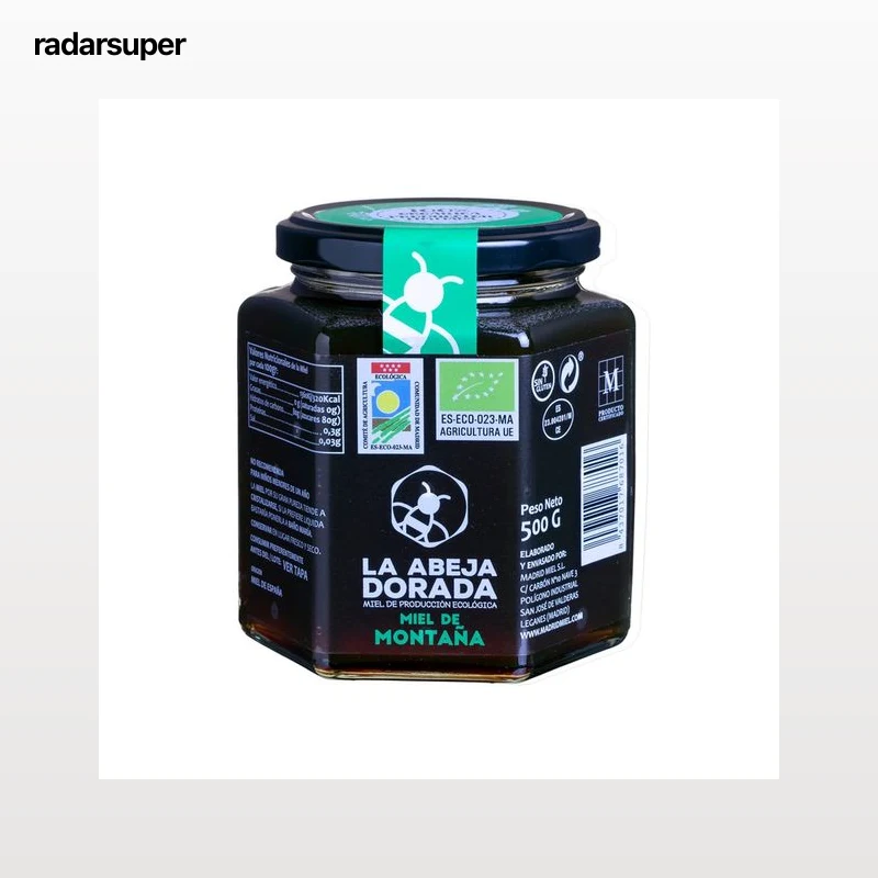 LA ABEJA DORADA Miel de montaña, producción ecológica LA ABEJA DORADA 500 g.