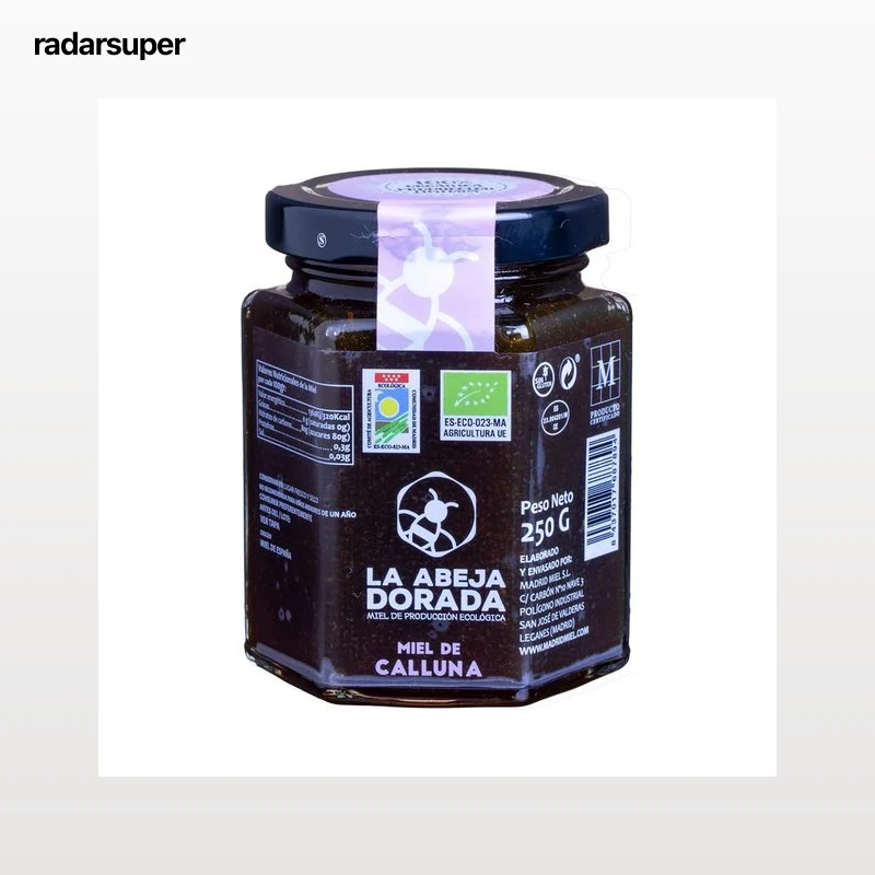 LA ABEJA DORADO Miel de Calluna de producción ecológica tarro 250 g.