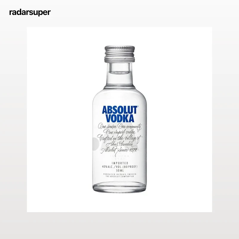 ABSOLUT Vodka blanco elaborado en Suecia botella 5 cl.