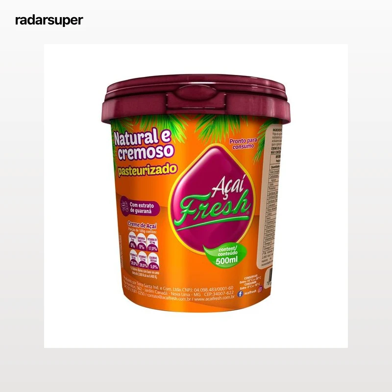 AÇAI FRESH Tarrina de açai 500ml.