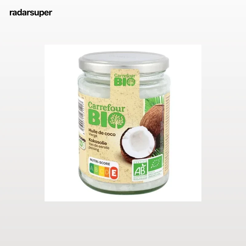 Aceite de coco ecológico Carrefour Bio 460 ml.