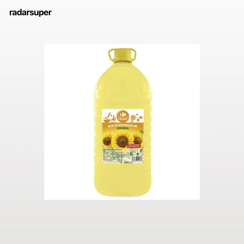 Aceite de girasol para freír Carrefour garrafa 5 l.