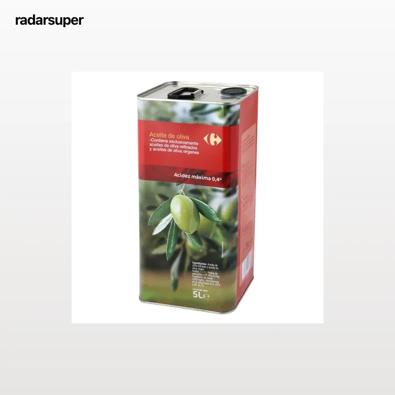 Aceite de oliva suave 0,4º Carrefour lata 5 l.