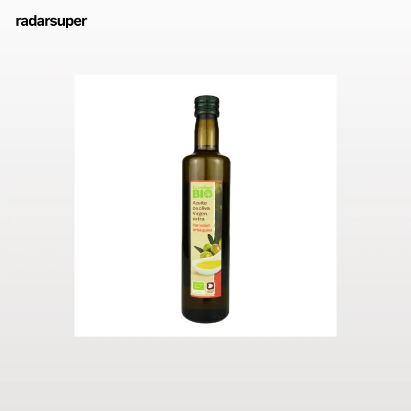 Aceite de oliva virgen extra variedad arbequina ecológico Carrefour Bio 500 ml.