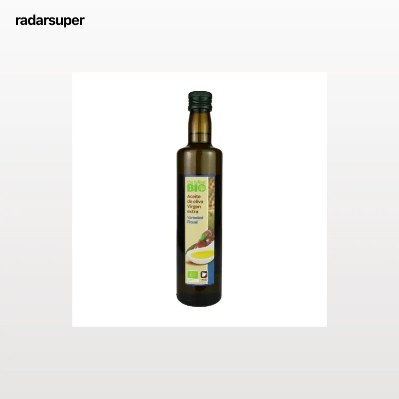 Aceite de oliva virgen extra variedad picual ecológico Carrefour Bio 500 ml.