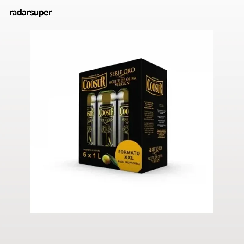 Aceite de oliva virgen serie oro Coosur pack de 6 unidades 1 l.