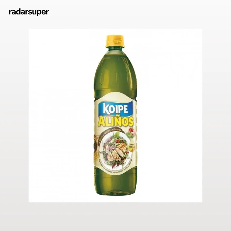 Aceite de semillas con un toque de tomate y albahaca Aliños Koipe 750 ml.