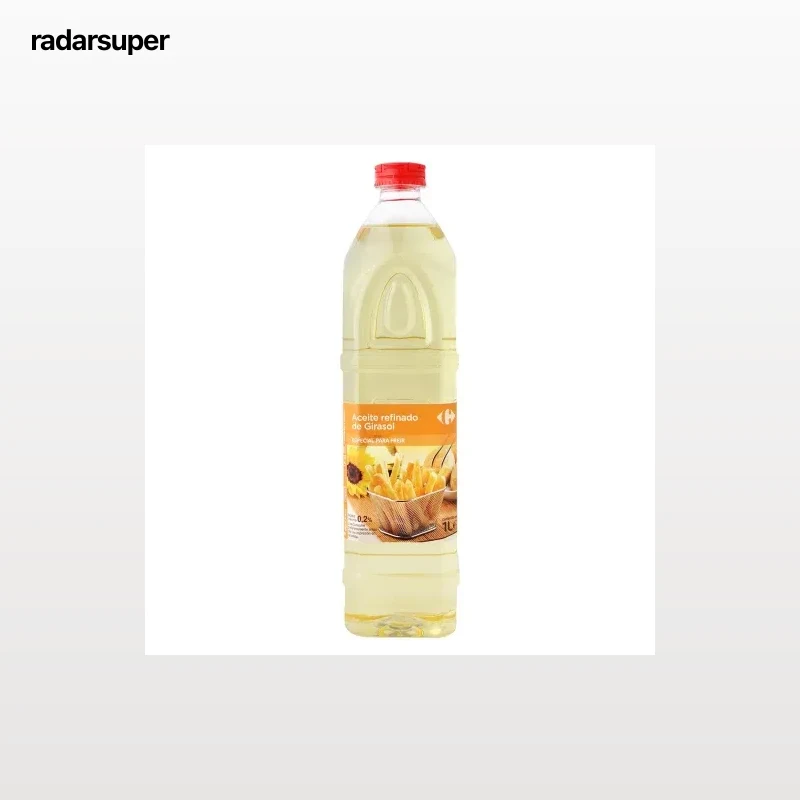 Aceite refinado de girasol especial para freír Carrefour 1 l.